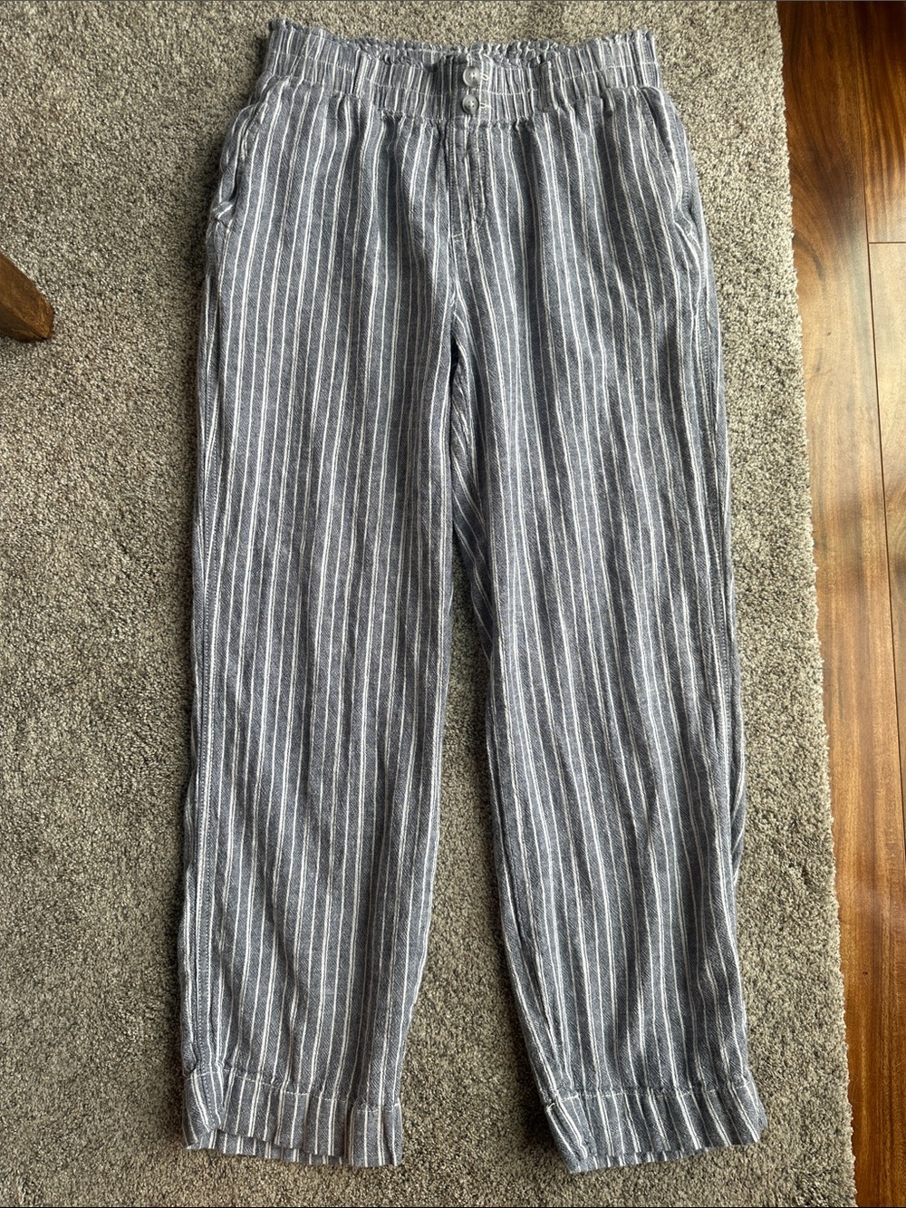 Briggs New York Navy and White Pinstripe Chinos